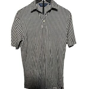 Polo Golf Ralph Lauren Men's‎ Size S Black & White Gingham Short Sleeve Shirt